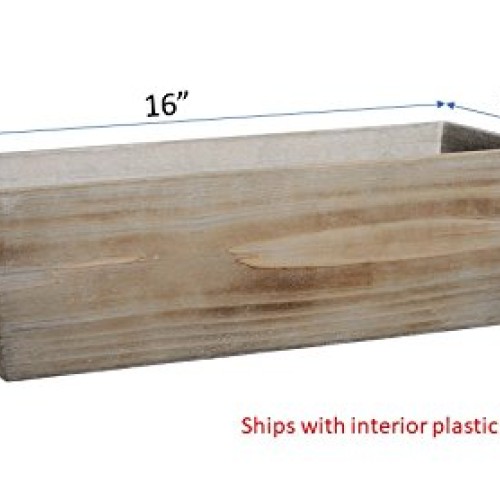Classic Home and Garden Wood Window Box - Whitewash