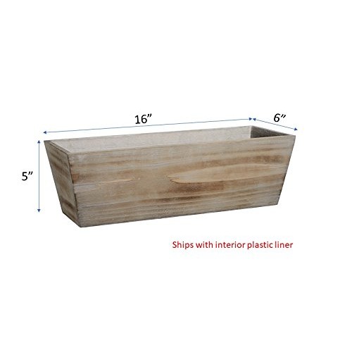Classic Home and Garden Wood Window Box - Whitewash