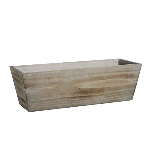 Classic Home and Garden Wood Window Box - Whitewash
