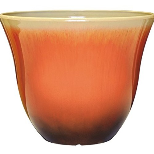 Honeysuckle Planter, Patio Pot, 13 Tequila Sunrise