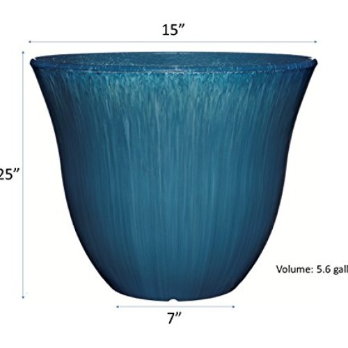 Honeysuckle Planter, Patio Pot, 15 Ocean
