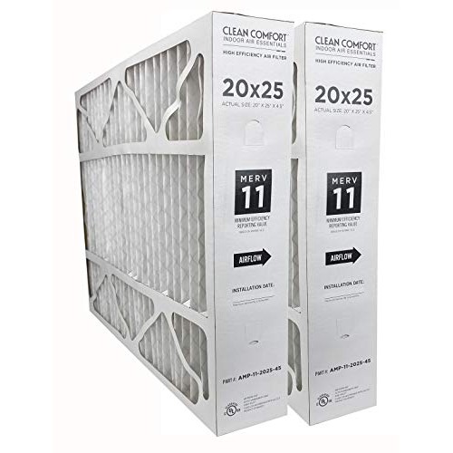 Clean Comfort AMP-11-2025-45 2-Pack - 20 x 25 x 4.5 Media Air...