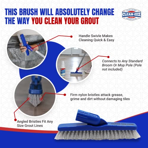 Clean-eez Grout Cleaner for Tile Floors with Free Stand-Up Grout B...