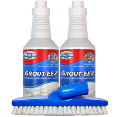 Clean-eez Grout Cleaner for Tile Floors with Free Stand-Up Grout B...