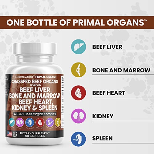Grass Fed Beef Liver Capsules 3000mg - Premium Quality Beef Organs...