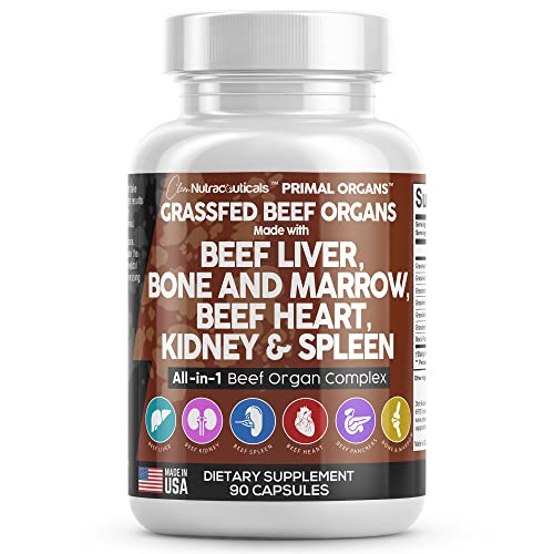 Grass Fed Beef Liver Capsules 3000mg - Premium Quality Beef Organs...