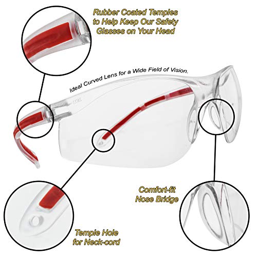 Clear Eye Protection Safety Glasses - Comfort Eyewear with Our Sup...
