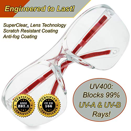 Clear Eye Protection Safety Glasses - Comfort Eyewear with Our Sup...