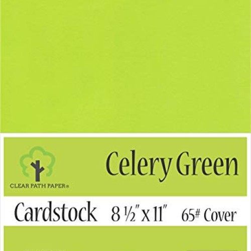 Celery Green Cardstock - 8.5 x 11 inch - 65Lb Cover - 50 Sheets