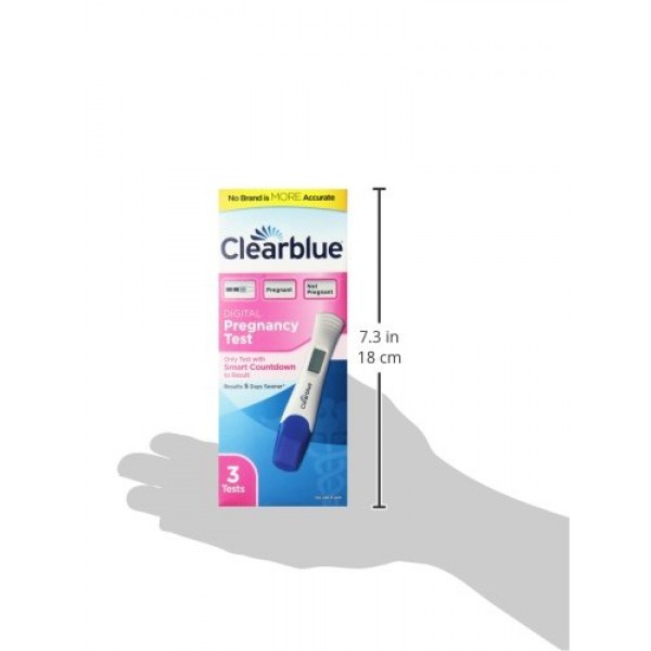 Clearblue Digital Pregnancy Test with Smart Countdown, 3 Pregnancy...