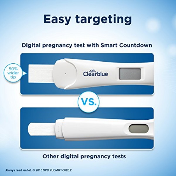 Clearblue Digital Pregnancy Test with Smart Countdown, 5 Pregnancy...