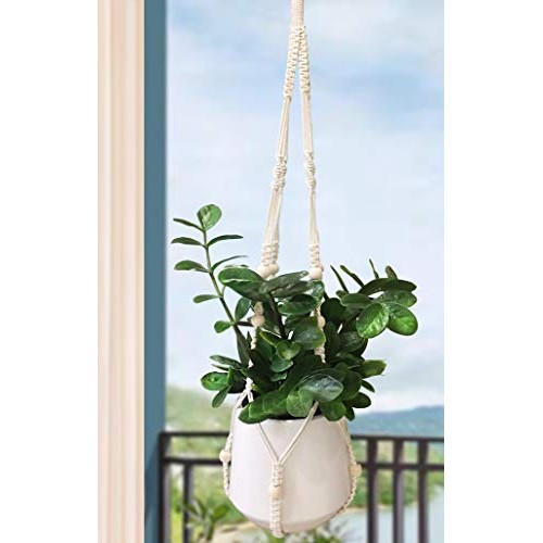 Clelo 3 Packs Macrame Plant Hangers with 3 Hooks Handmade Hanging ...