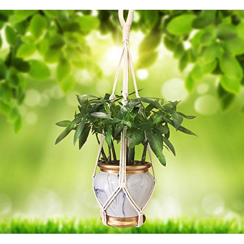 Clelo 3 Packs Macrame Plant Hangers with 3 Hooks Handmade Hanging ...