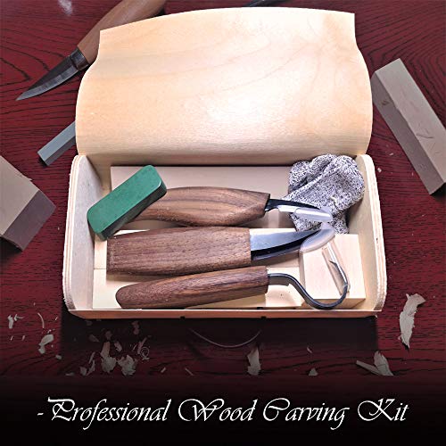 Wood Carving Knife Kit 12pcs Set for Spoon Carving, 3 Knives with ...