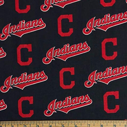 1/2 Yard - Cleveland Indian Broadcloth Cotton Fabric Great for Qu...