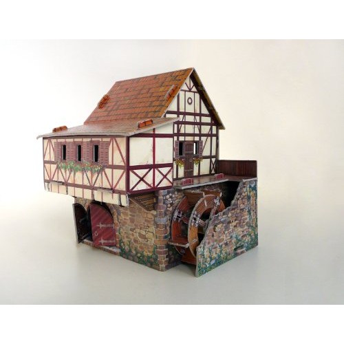 Clever Paper Watermill with Figures