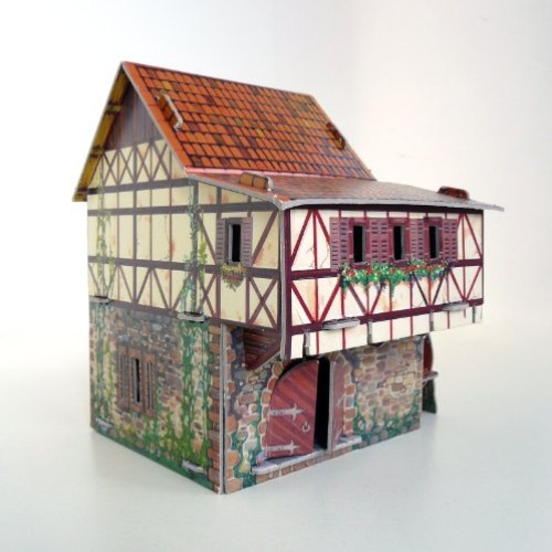Clever Paper Watermill with Figures
