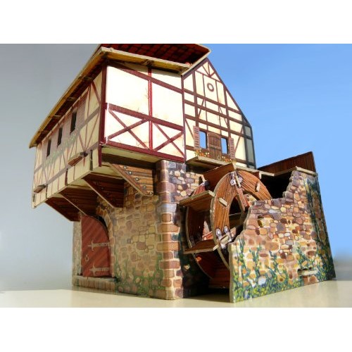 Clever Paper Watermill with Figures