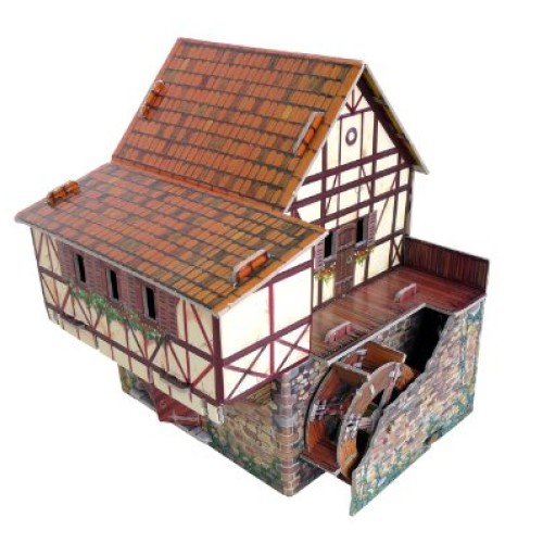 Clever Paper Watermill with Figures