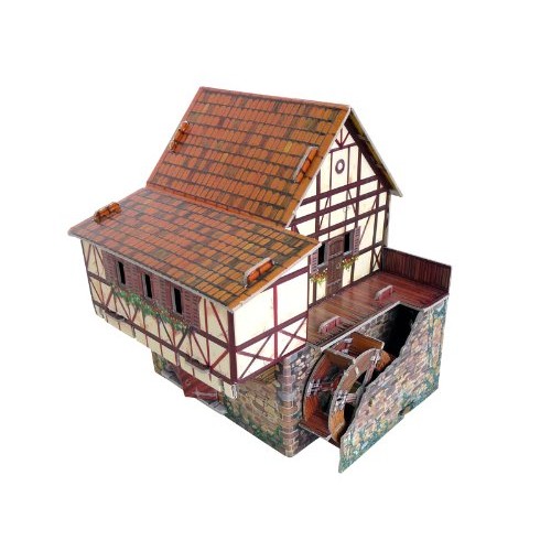 Clever Paper Watermill with Figures