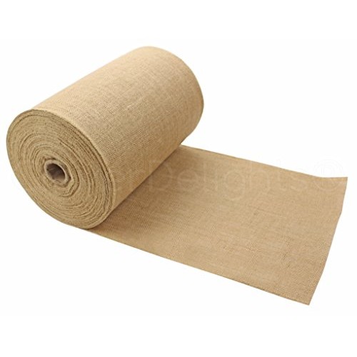 CleverDelights 12 Premium Burlap Roll - 50 Yards - No-Fray Finish...