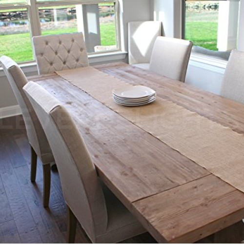 CleverDelights 14 Premium Burlap Roll - 10 Yards - No-Fray Finish...