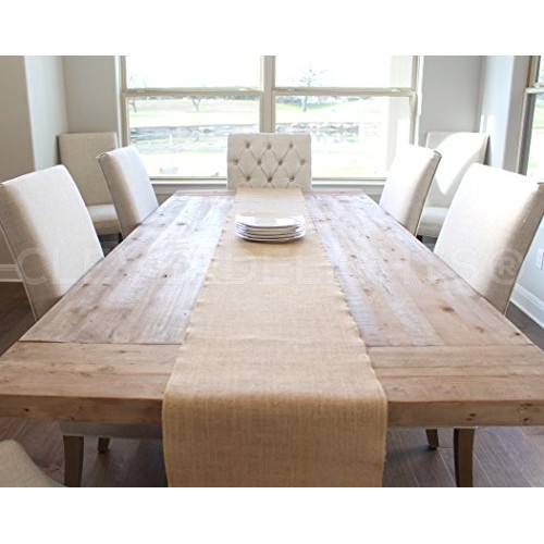 CleverDelights 14 Premium Burlap Roll - 10 Yards - No-Fray Finish...