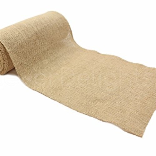 CleverDelights 9 Premium Burlap Roll - 10 Yards - No-Fray Finishe...