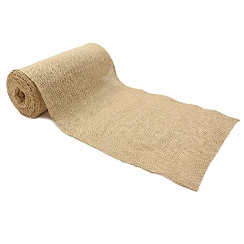 CleverDelights 9 Premium Burlap Roll - 10 Yards - No-Fray Finishe...