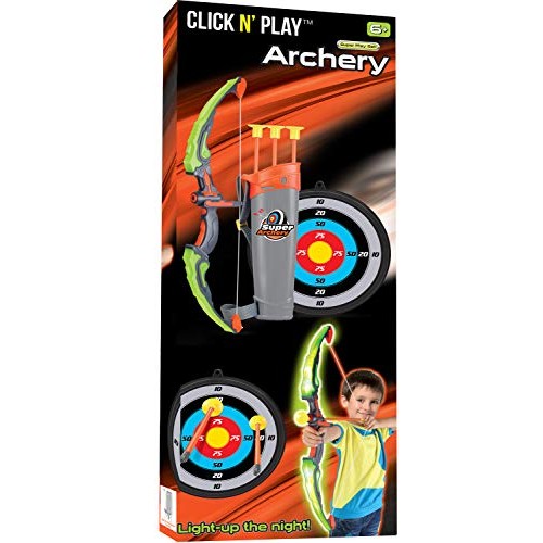 Click N Play Light Up Bow & Arrow Archery Set Outdoor Hunting Pla...