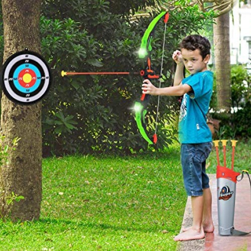 Click N Play Light Up Bow & Arrow Archery Set Outdoor Hunting Pla...