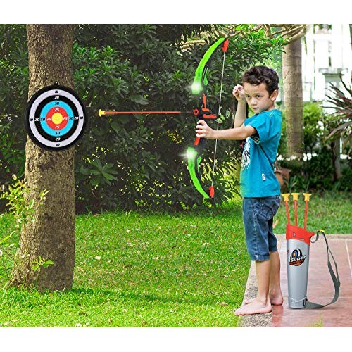 Click N Play Light Up Bow & Arrow Archery Set Outdoor Hunting Pla...
