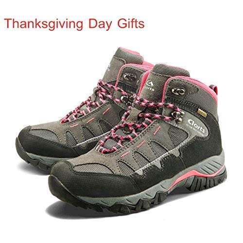 Clorts Womens Hiking Camping Boots Waterproof Breathable High-Tra...