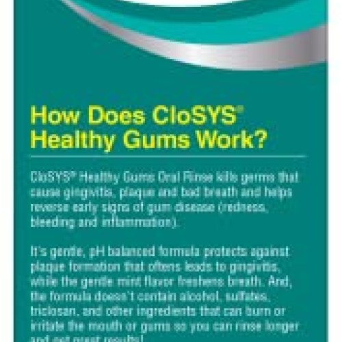 CloSYS Healthy Gums Oral Rinse Mouthwash - 32 Fl Oz