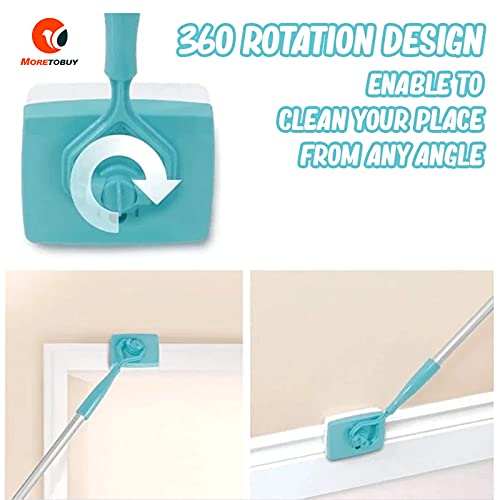 Baseboard Cleaner Tool with Handle 5 Reusable Cleaning Pads by No-...