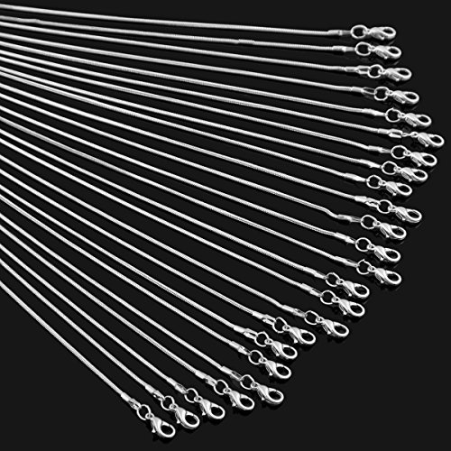 24pcs Chains for Jewelry Making 24 Inch 925 Sterling Silver Plated...