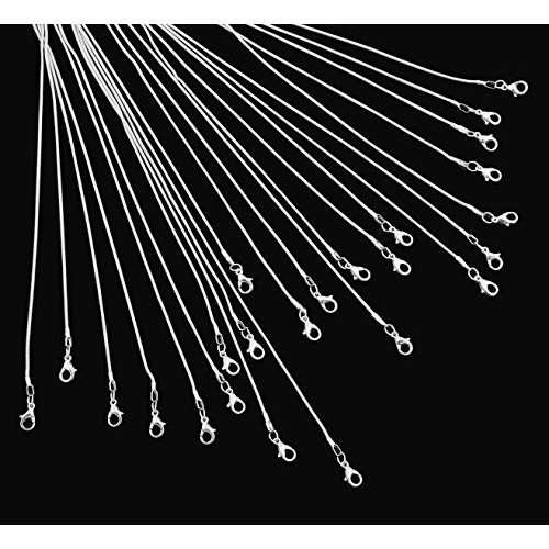 24pcs Chains for Jewelry Making 24 Inch 925 Sterling Silver Plated...