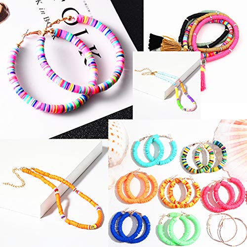 Clay Beads 10strands 6mm Vinyl Heishi Chip Disk Flat Round Loose H...