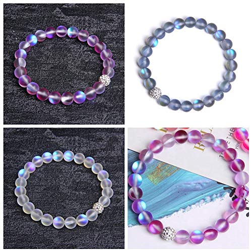 Matte Aurora Crystal Glass Beads Green 100pcs 8mm Flash Glitter Sh...