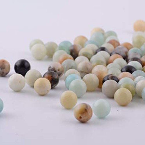 Natural Stone Beads 100pcs 8mm Amazonite Round Genuine Real Stone ...