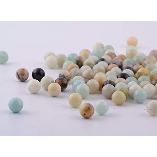 Natural Stone Beads 100pcs 8mm Amazonite Round Genuine Real Stone ...