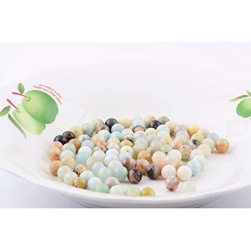 Natural Stone Beads 100pcs 8mm Amazonite Round Genuine Real Stone ...