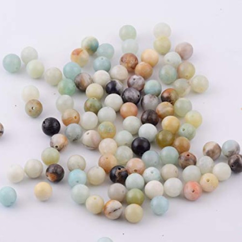 Natural Stone Beads 100pcs 8mm Amazonite Round Genuine Real Stone ...