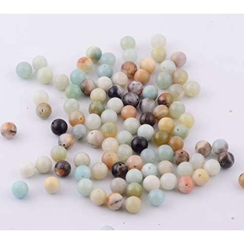 Natural Stone Beads 100pcs 8mm Amazonite Round Genuine Real Stone ...