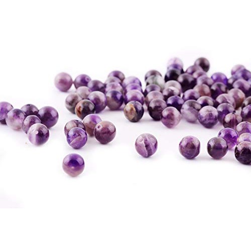 Natural Stone Beads 100pcs 8mm Amethyst Round Genuine Real Stone B...
