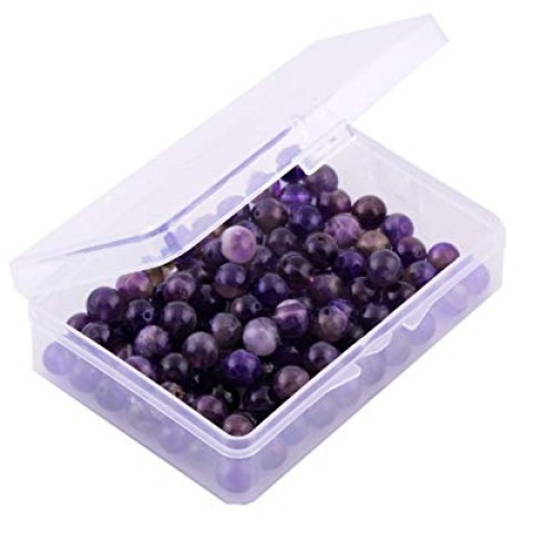 Natural Stone Beads 100pcs 8mm Amethyst Round Genuine Real Stone B...
