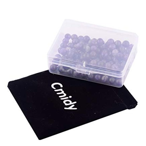 Natural Stone Beads 100pcs 8mm Amethyst Round Genuine Real Stone B...