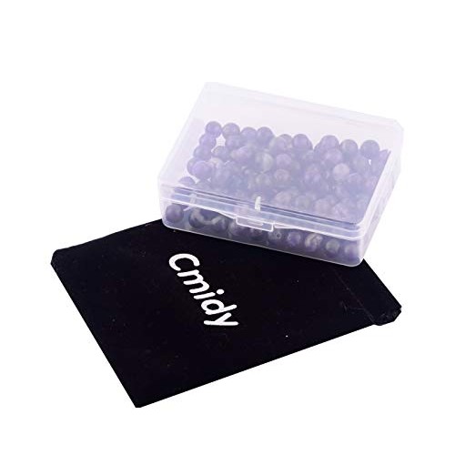 Natural Stone Beads 100pcs 8mm Amethyst Round Genuine Real Stone B...