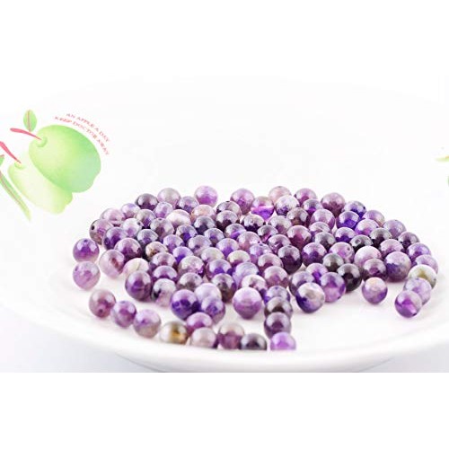 Natural Stone Beads 100pcs 8mm Amethyst Round Genuine Real Stone B...