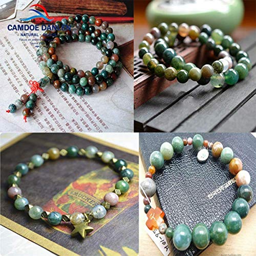 Natural Stone Beads 100pcs 8mm India Agate Round Genuine Real Ston...
